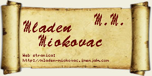 Mladen Miokovac vizit kartica